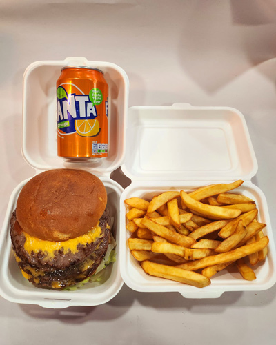 Go Go's Takeaway Edinburgh burger and chips